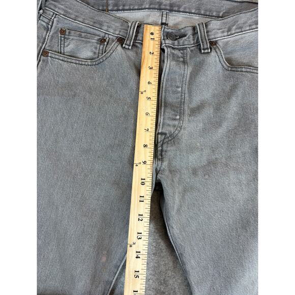Vintage Levis 501 Red Tab Denim Jeans Mens 30x32 Gray Straight Streetwear Casual - Picture 6 of 10